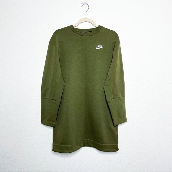 Nike Women's Olive Green Crewneck Sweatshirt - Size Small - Picture 1 of 6